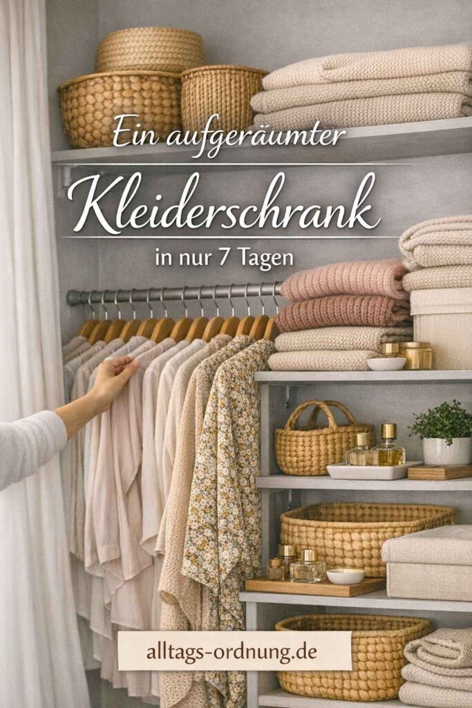 Ein aufgeräumter Kleiderschrank